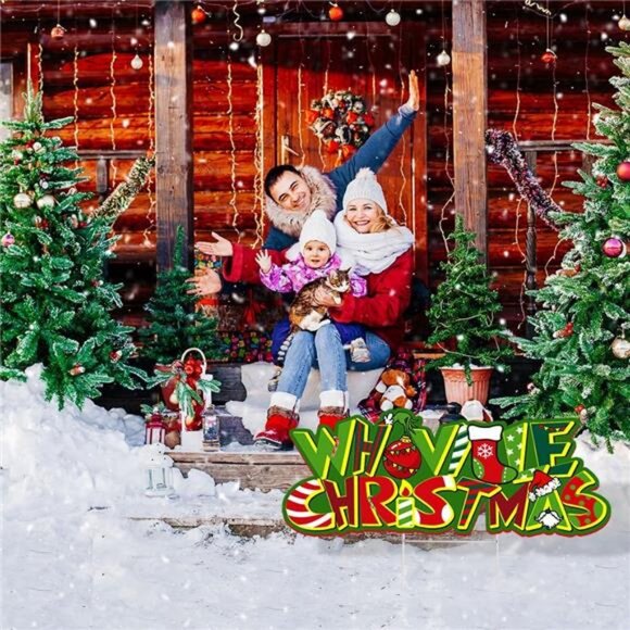 Christmas Yard Sign Decorations 1pcs Whoville Christmas Lawn Garden Pathway Sign - Picture 5 of 8